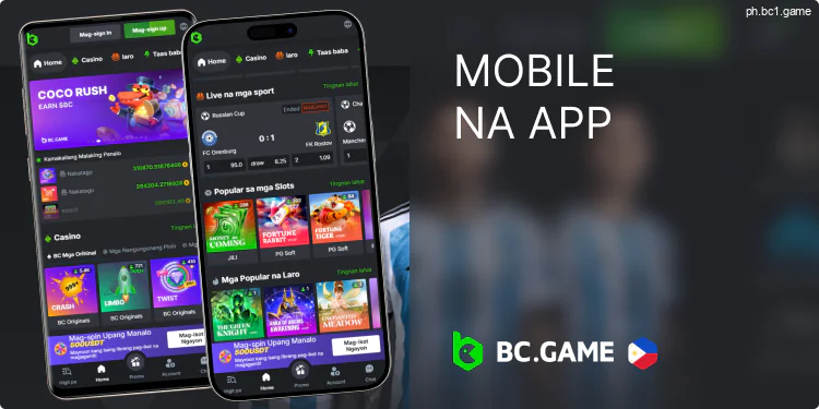 Mobile application BC.Game