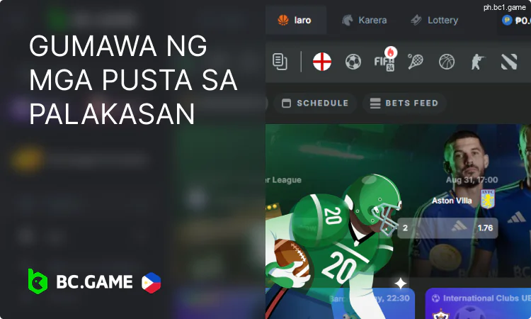 Pagtaya sa sports sa BC.Game Pilipinas