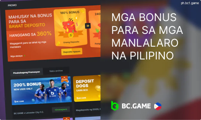 Mga Bonus at Promosyon ng Gaming sa BC Game Philippines