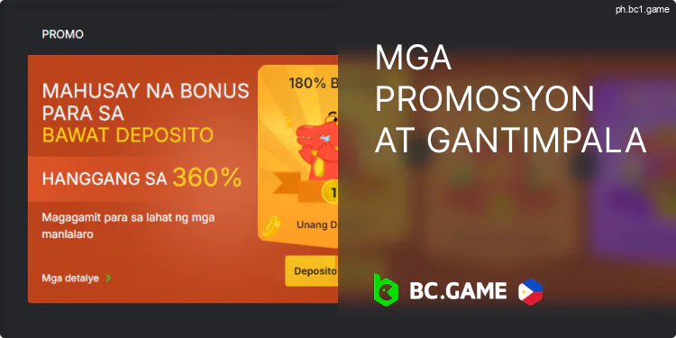 Mga bonus at promosyon sa BC.Game Pilipinas