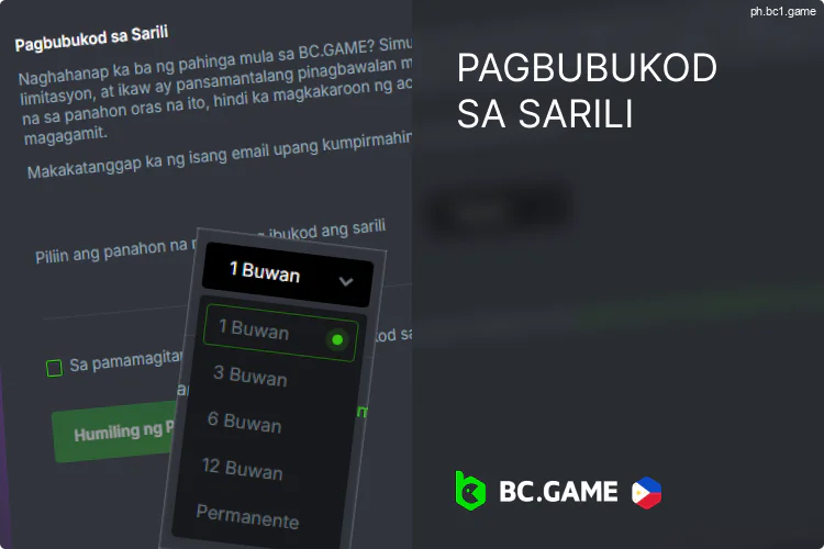 Self-exclusion mula sa BC.Game